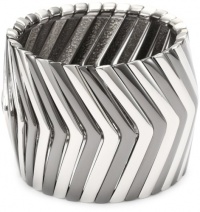 Kenneth Cole New York Modern Edge Silver and Hematite Segmented Stretch Bracelet Kenneth Cole New York Modern Edge Silver and Hematite Segmented Stretch Bracelet