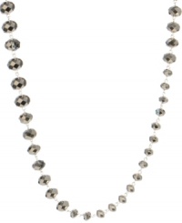 Luminescent layers. Shimmery glass beads with multiple facets glisten in this stylish long strand by Kenneth Cole New York. Set in silver tone mixed metal. Approximate length: 43 inches. Luminescent layers. Shimmery glass beads with multiple facets glisten in this stylish long strand by Kenneth Cole New York. Set in silver tone mixed metal. Approximate length: 43 inches.