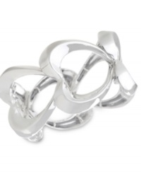 Make a love connection. Robert Lee Morris' stretch bracelet is crafted from silver-plated mixed metal with sculptural hearts providing a stylish touch. Approximate length: 7-1/2 inches. Make a love connection. Robert Lee Morris' stretch bracelet is crafted from silver-plated mixed metal with sculptural hearts providing a stylish touch. Approximate length: 7-1/2 inches.