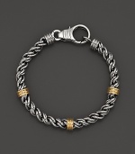 Bright 14K gold enhances the gleam of sterling silver. By Dolan & Bullock. From the Stone Accent Collection.