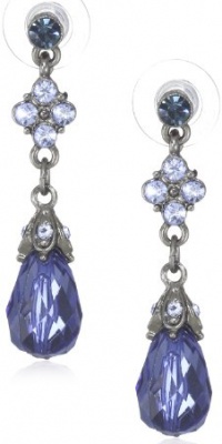 1928 Jewelry Blue Bayou Jet Montana Drop Earrings