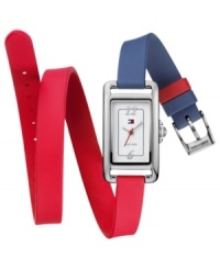 Double up on all-American styling with this wrap watch from Tommy Hilfiger. Double up on all-American styling with this wrap watch from Tommy Hilfiger.
