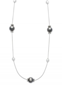 Put the final touches on. This delicate station necklace by Alfani adds the perfect last second layer before you walk out the door. Crafted in silver tone and hematite tone mixed metal. Approximate length: 60 inches. Put the final touches on. This delicate station necklace by Alfani adds the perfect last second layer before you walk out the door. Crafted in silver tone and hematite tone mixed metal. Approximate length: 60 inches.