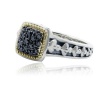 Effy Jewelry Balissima® Sterling Silver and 18K Yellow Gold Black Diamond Ring .17 Tcw.