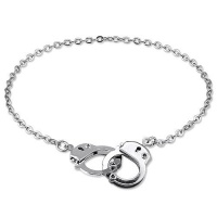 Silvertone Handcuffs Anklet Ankle Bracelet Chain, Valentine's Day Gift Silvertone Handcuffs Anklet Ankle Bracelet Chain, Valentine's Day Gift