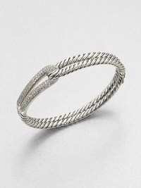 From the Labyrinth Collection. An iconic cable style in a looped design accented with dazzling pavé diamonds. Sterling silverDiamonds, 1 tcwDiameter, about 2.25Push clasp closureImported From the Labyrinth Collection. An iconic cable style in a looped design accented with dazzling pavé diamonds. Sterling silverDiamonds, 1 tcwDiameter, about 2.25Push clasp closureImported
