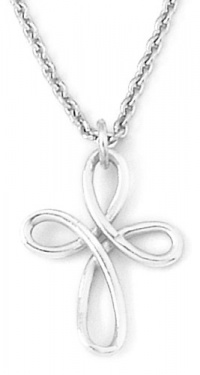 Bob Siemon Sterling Silver Twisted Wire Cross Pendant Necklace, 20 Bob Siemon Sterling Silver Twisted Wire Cross Pendant Necklace, 20