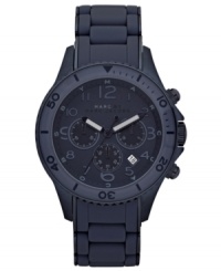 Deep blue hues bring bold style to this Rock collection watch from Marc by Marc Jacobs. Deep blue hues bring bold style to this Rock collection watch from Marc by Marc Jacobs.