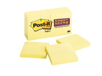 Post-it Super Sticky Notes, 3 x 3-Inches, Canary Yellow, 10-Pads/Pack Post-it Super Sticky Notes, 3 x 3-Inches, Canary Yellow, 10-Pads/Pack