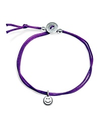 Your jewelry should make you smile. Slip on this simple nylon cord bracelet from Alex Woo, trimmed in a sterling silver charm. Your jewelry should make you smile. Slip on this simple nylon cord bracelet from Alex Woo, trimmed in a sterling silver charm.