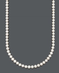 Perfection at its best - a pearl necklace completes any ensemble. Belle de Mer pearl strand features AA+ cultured freshwater pearls (8-9 mm) and a 14k gold clasp. Approximate length: 24 inches. Perfection at its best - a pearl necklace completes any ensemble. Belle de Mer pearl strand features AA+ cultured freshwater pearls (8-9 mm) and a 14k gold clasp. Approximate length: 24 inches.