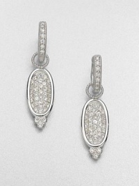 From the Soho Collection. An elegant design with pavé white sapphires set in 18k white gold; perfect for your favorite hoops. White sapphires18k white goldFixed baleImported Please note: Earrings sold separately. From the Soho Collection. An elegant design with pavé white sapphires set in 18k white gold; perfect for your favorite hoops. White sapphires18k white goldFixed baleImported Please note: Earrings sold separately.