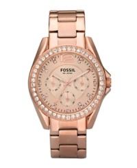 Get the warm fuzzies from the rich, rosy hue of Fossil's Riley watch. Get the warm fuzzies from the rich, rosy hue of Fossil's Riley watch.
