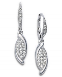Soar to new heights. Elegant feather-shaped earrings by Eliot Danori shine with the addition of sparkling crystals. Set in rhodium-plated mixed metal. Approximate drop: 1-1/4 inches. Soar to new heights. Elegant feather-shaped earrings by Eliot Danori shine with the addition of sparkling crystals. Set in rhodium-plated mixed metal. Approximate drop: 1-1/4 inches.