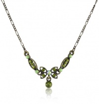 1928 Jewelry Brass-Tone Vintage-Inspired Crystal Butterfly Necklace 1928 Jewelry Brass-Tone Vintage-Inspired Crystal Butterfly Necklace