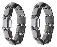 Set Of 2 Men's Hematite Metal Magnetic Therapy Bracelets S06C3-Med Set Of 2 Men's Hematite Metal Magnetic Therapy Bracelets S06C3-Med