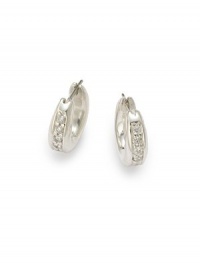 THE LOOKColumn collectionHoop design.56tcw pave diamond accentsSterling silver settingLatch closureTHE MEASUREMENTLength, about .5ORIGINMade in USA THE LOOKColumn collectionHoop design.56tcw pave diamond accentsSterling silver settingLatch closureTHE MEASUREMENTLength, about .5ORIGINMade in USA