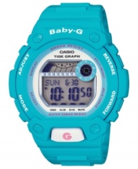 Rise and shine with the tides with this versatile sport watch from Baby-G. Rise and shine with the tides with this versatile sport watch from Baby-G.