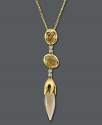 A unique treasure, Le Vian's stunning pendant features three drops of smokey quartz (5-9/10 ct. t.w.) and four sparkling diamond accents. Set in 14k gold. Approximate length: 18 inches. Approximate drop: 2-1/10 inches. A unique treasure, Le Vian's stunning pendant features three drops of smokey quartz (5-9/10 ct. t.w.) and four sparkling diamond accents. Set in 14k gold. Approximate length: 18 inches. Approximate drop: 2-1/10 inches.