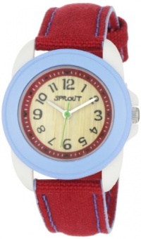 Sprout Unisex ST1004LBIVRD Eco-Friendly Corn Resin and Red Organic Cotton Strap Watch Sprout Unisex ST1004LBIVRD Eco-Friendly Corn Resin and Red Organic Cotton Strap Watch