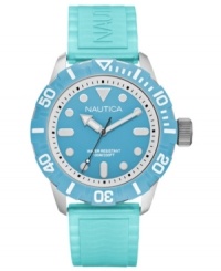 Have more fun in the sun with the playful color of this Nautica sport watch. Have more fun in the sun with the playful color of this Nautica sport watch.