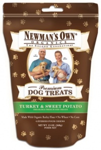 Newman's Own Organics Premium Dog Treats, Turkey & Sweet Potato, 10-Ounce Bags (Pack of 6) Newman's Own Organics Premium Dog Treats, Turkey & Sweet Potato, 10-Ounce Bags (Pack of 6)