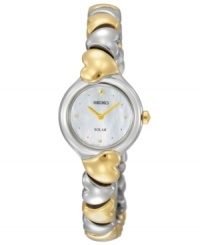 Wear your heart on your wrist with this sweet watch by the solar-power experts at Seiko. Wear your heart on your wrist with this sweet watch by the solar-power experts at Seiko.