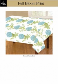 Homewear Full Bloom Printed Microfiber 70-Inch Round Table Cloth Homewear Full Bloom Printed Microfiber 70-Inch Round Table Cloth