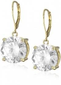 Betsey Johnson Large Round Crystal Drop Earrings