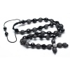 Christmas Gifts Bling Jewelry Shamballa Inspired Crystal Prayer Bead Onyx Cross Rosary Necklace