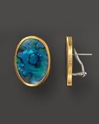 Gurhan's captivating paua button earrings in silver and 24K gold boast vacation-perfect style. Gurhan's captivating paua button earrings in silver and 24K gold boast vacation-perfect style.