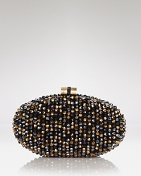 Your evening look isn't complete without this Sondra Roberts clutch, crafted of satin with beaded detailing.