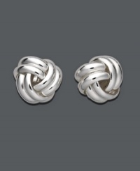 A symbol of strength, these knot earrings (8 mm) boast intricate design and simple sophistication. Set in sterling silver by Giani Bernini. A symbol of strength, these knot earrings (8 mm) boast intricate design and simple sophistication. Set in sterling silver by Giani Bernini.