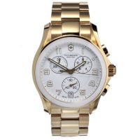Victorinox Swiss Army Unisex 241537 Gold Steel Chrono Classic with Ceramic Bezel Watch Victorinox Swiss Army Unisex 241537 Gold Steel Chrono Classic with Ceramic Bezel Watch