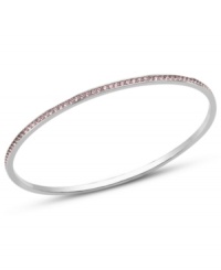 Stack up these chic Swarovski bangles for maximum sparkle! Embellished with light rose crystals at the edges, this slim bracelet captivates with feminine tones. Crafted in stainless steel. Approximate diameter: 2-1/2 inches. Stack up these chic Swarovski bangles for maximum sparkle! Embellished with light rose crystals at the edges, this slim bracelet captivates with feminine tones. Crafted in stainless steel. Approximate diameter: 2-1/2 inches.