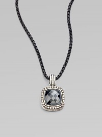 From the Moonlight Ice Collection. Dark, divine hematite is surrounded by pavé diamonds.Diamonds, 0.45 tcw Hematite Sterling silver Enhancer width, about ½ ImportedPlease note: Chain sold separately. 