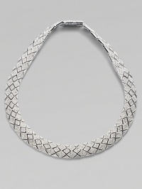 Encrusted with dazzling pavé stones, this elegant design will add interest to any look. Rhodium plated brassCrystalsLength, about 16Tongue-and-box closureImported Encrusted with dazzling pavé stones, this elegant design will add interest to any look. Rhodium plated brassCrystalsLength, about 16Tongue-and-box closureImported