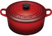 Le Creuset Enameled Cast-Iron 3-1/2-Quart Round French Oven, Cherry Le Creuset Enameled Cast-Iron 3-1/2-Quart Round French Oven, Cherry