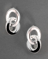 AK Anne Klein reinterprets the button post with these beautiful silver-plated dual loop earrings. Perfect for any age, occasion or attire. Approximate drop: 3/4 inches. AK Anne Klein reinterprets the button post with these beautiful silver-plated dual loop earrings. Perfect for any age, occasion or attire. Approximate drop: 3/4 inches.