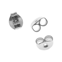 Surgical Steel Earring Backs (Earnuts) (100) Surgical Steel Earring Backs (Earnuts) (100)