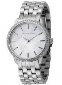 Michael Kors Women's MK3118 5-Link Round Mother-Of-Pearl Glitz Watch Michael Kors Women's MK3118 5-Link Round Mother-Of-Pearl Glitz Watch