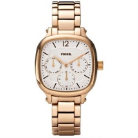 Fossil Women's ES2855 Gold Stainless-Steel Analog Quartz Watch with White Dial Fossil Women's ES2855 Gold Stainless-Steel Analog Quartz Watch with White Dial