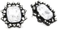 Betsey Johnson Iconic Jet Crystal Gem Stud Earrings Betsey Johnson Iconic Jet Crystal Gem Stud Earrings