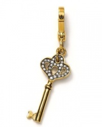 Juicy Couture Gold-Tone Crystal Crown 'Key' Charm Juicy Couture Gold-Tone Crystal Crown 'Key' Charm