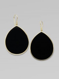 From the Rock Candy Collection. Polished 18K yellow gold showcases a smooth teardrop of black onyx.Black onyx 18K yellow gold Length, about 2 Width, about 1¾ Earwires Imported 