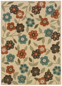 Landscape your floors -- indoors or out -- with this spring-fresh area rug from Sphinx. Featuring a pretty floral pattern made from soft and durable polypropylene that's tough, weather-resistant and easy to clean. (Clearance) Landscape your floors -- indoors or out -- with this spring-fresh area rug from Sphinx. Featuring a pretty floral pattern made from soft and durable polypropylene that's tough, weather-resistant and easy to clean. (Clearance)