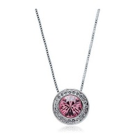 Silver Tone White Gold Swarovski Style Vintage Crystal Solitaire Pendant Necklace Silver Tone White Gold Swarovski Style Vintage Crystal Solitaire Pendant Necklace