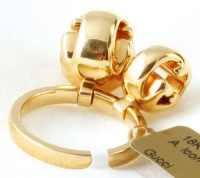Gucci 18k Yellow Gold Icon Ring with Two Movable Logos Gucci 18k Yellow Gold Icon Ring with Two Movable Logos