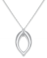 Sleek and stylish. An upside-down teardrop adorns this pretty long necklace by Giani Bernini. Crafted in sterling silver. Approximate length: 30 inches. Approximate drop: 2-1/4 inches. Sleek and stylish. An upside-down teardrop adorns this pretty long necklace by Giani Bernini. Crafted in sterling silver. Approximate length: 30 inches. Approximate drop: 2-1/4 inches.