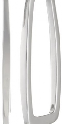 Kenneth Cole New York Shiny Silver Skinny Rectangle Hoop Earrings Kenneth Cole New York Shiny Silver Skinny Rectangle Hoop Earrings